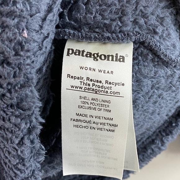 Patagonia Women's Gray Los Gatos Teddy Fleece 1/4 Zip Jacket Coat Sz XS - Picture 5 of 11
